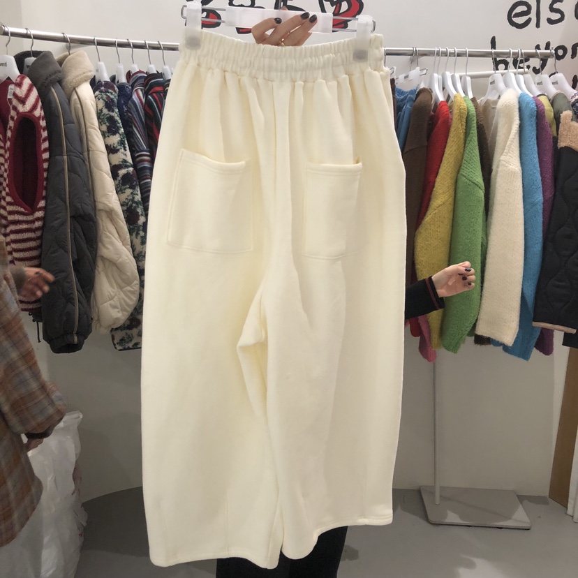 VENTI東大門㊣實拍女士新品25秋冬熱賣職業人氣休閑褲口袋羊皮VENTI休閑褲