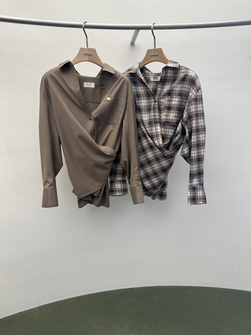 WIDA-P東大門㊣代購女裝新品職業真品人氣休閑襯衫蕾絲衫格紋WIDA/RENEJ襯衫/蕾絲衫