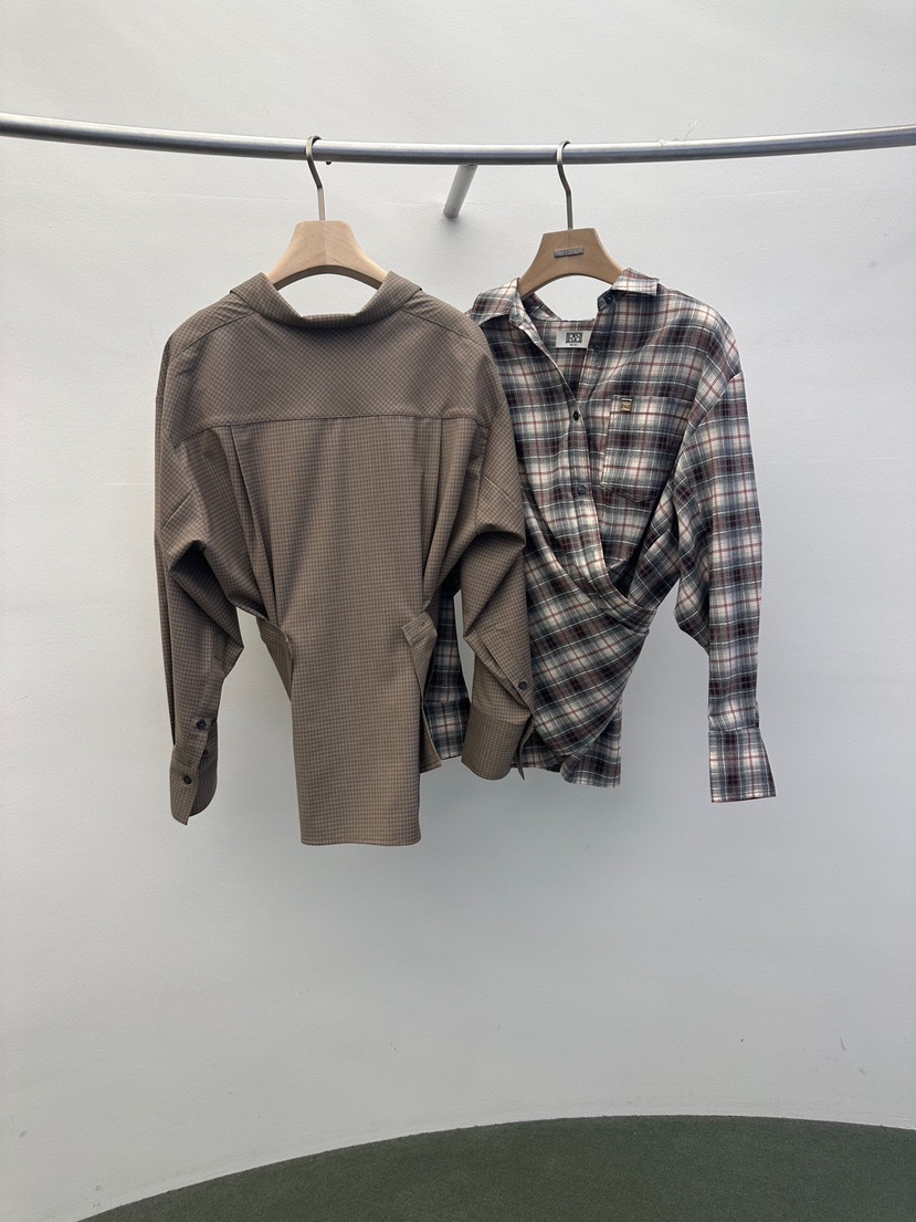 WIDA-P東大門㊣代購女裝新品職業真品人氣休閑襯衫蕾絲衫格紋WIDA/RENEJ襯衫/蕾絲衫