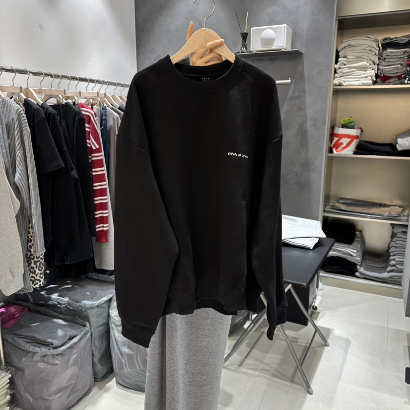 OPEN韓國代購㊣女裝新款25秋冬熱賣休閑時尚真品推薦衛衣加絨OPEN衛衣圖色2