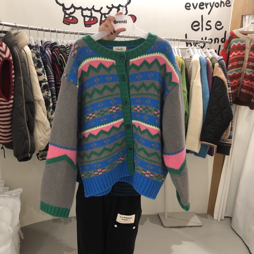 VENTI東大門㊣代購女士新款熱賣時尚職業人氣25秋冬針織衫開衫VENTI針織衫