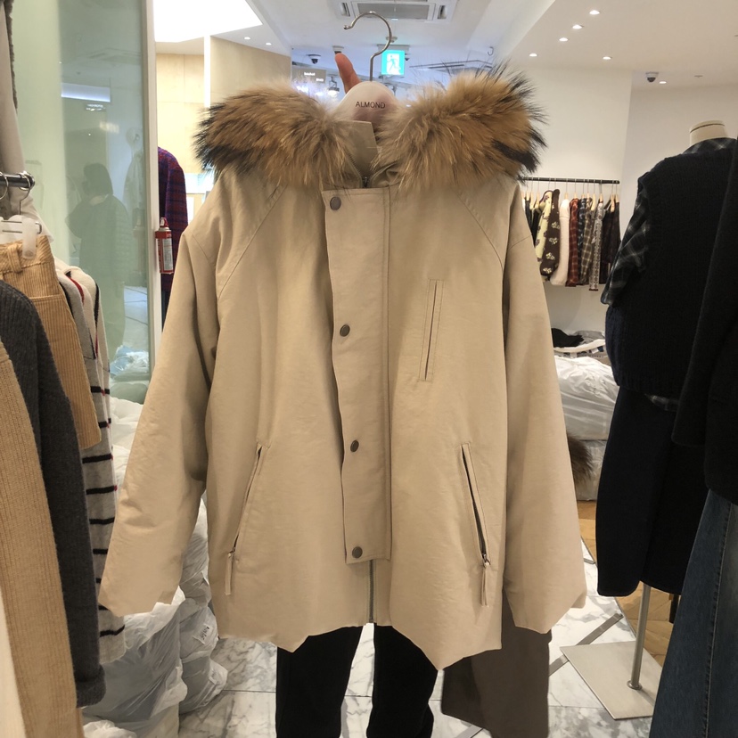 ALMOND韓國直郵㊣女裝新品時尚熱賣推薦真品25秋冬短款羽絨服絨ALMOND短款羽絨服圖色2