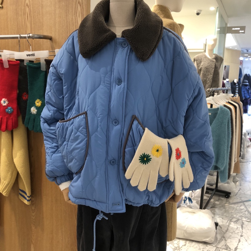 VENTI韓國直郵㊣女裝新款職業休閑25秋冬人氣時尚短款棉服夾棉VENTI短款棉服