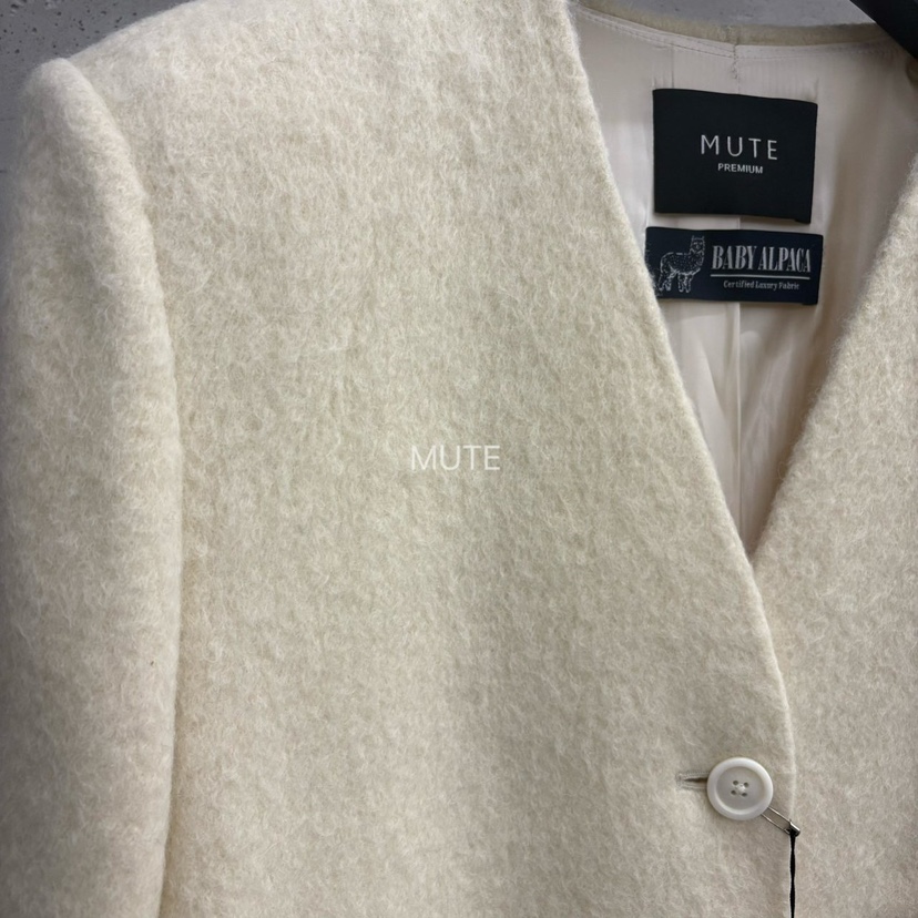 MUTE-P東大門㊣代購女士新品休閑職業熱賣25秋冬中長款大衣MUTE中長款大衣