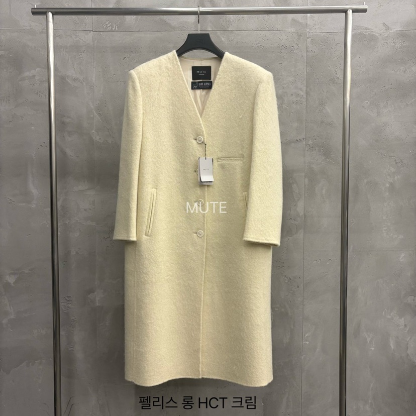 MUTE-P東大門㊣代購女士新品休閑職業熱賣25秋冬中長款大衣MUTE中長款大衣