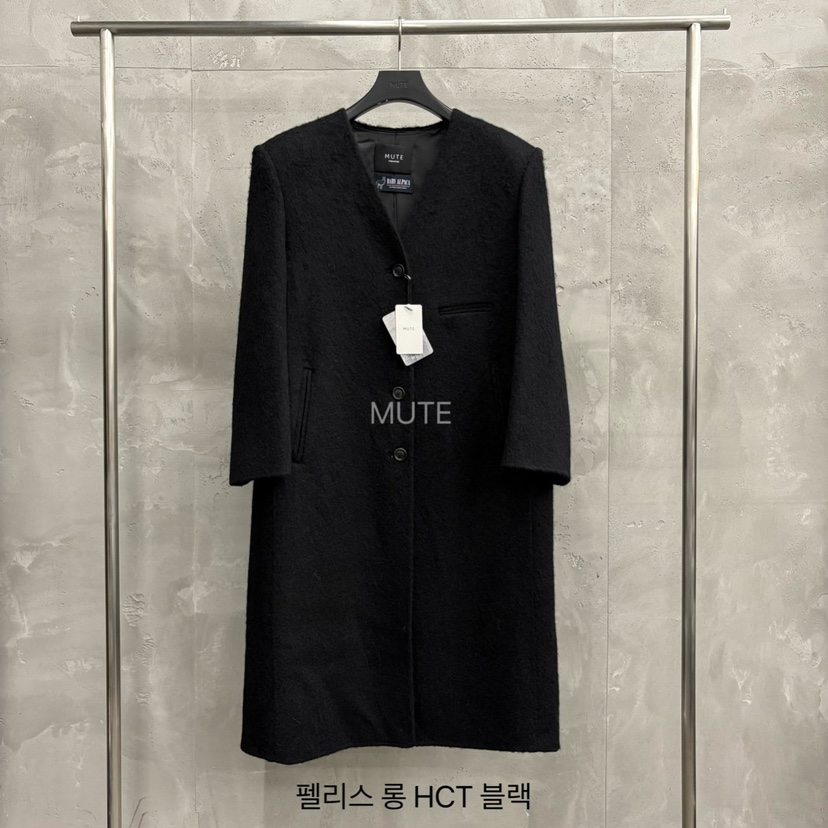MUTE-P東大門㊣代購女士新品休閑職業熱賣25秋冬中長款大衣MUTE中長款大衣圖色4