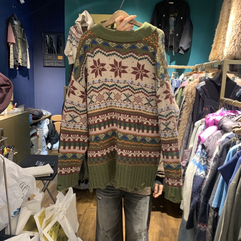 MERCI LINDA東大門㊣實拍女裝新款人氣熱賣推薦休閑毛衣復古MERCI LINDA毛衣