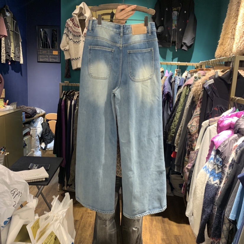 MERCI LINDA東大門㊣實拍女士新款推薦休閑人氣牛仔褲加絨MERCI LINDA牛仔褲