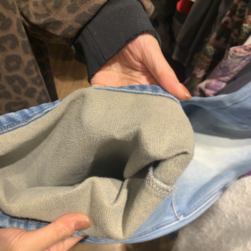 MERCI LINDA東大門㊣實拍女士新款推薦休閑人氣牛仔褲加絨MERCI LINDA牛仔褲