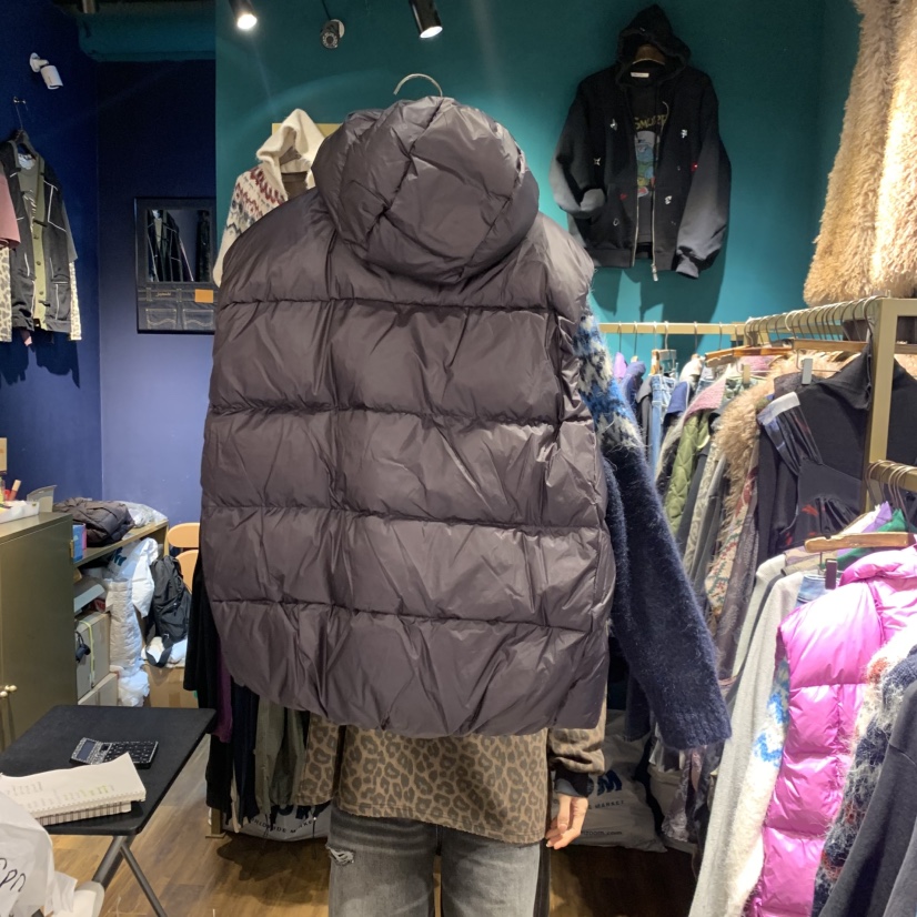 MERCI LINDA東大門㊣實拍女裝新品熱賣馬甲不含內搭連帽絨鴨MERCI LINDA馬甲