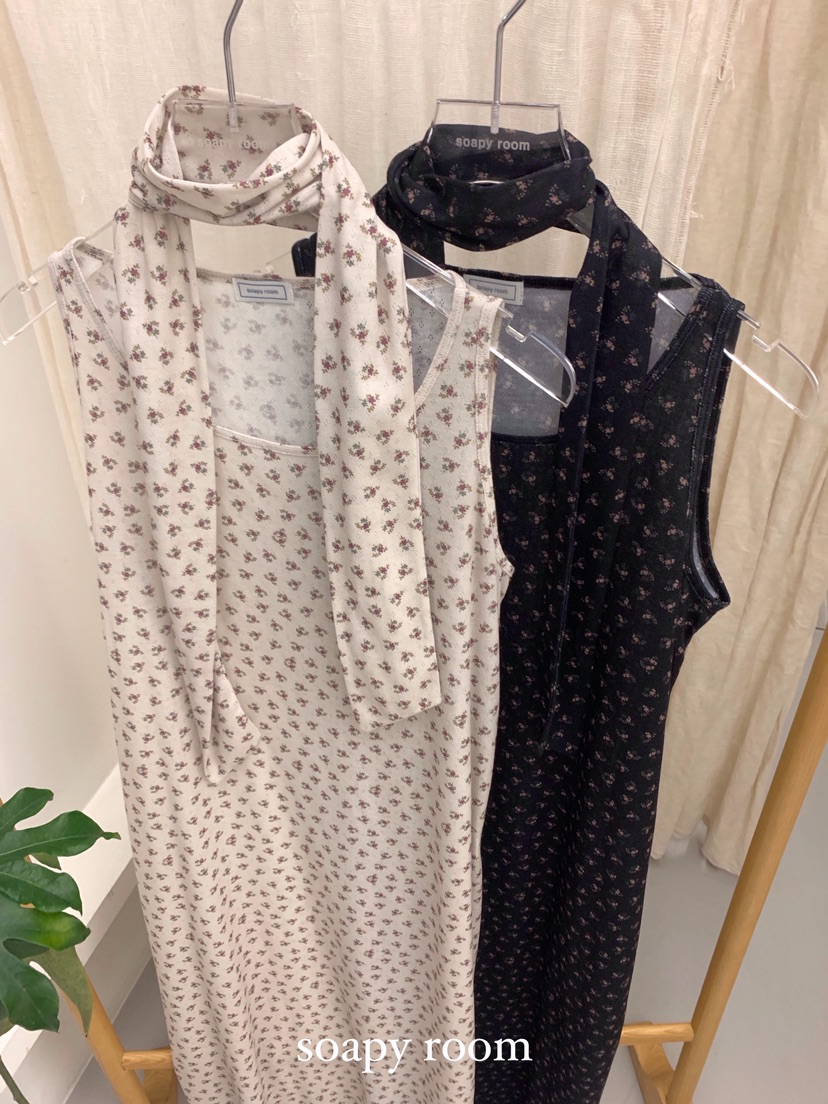 SOAPYROOM東大門㊣實拍女裝新款職業人氣熱賣時尚連衣裙含圍巾SOAPYROOM連衣裙