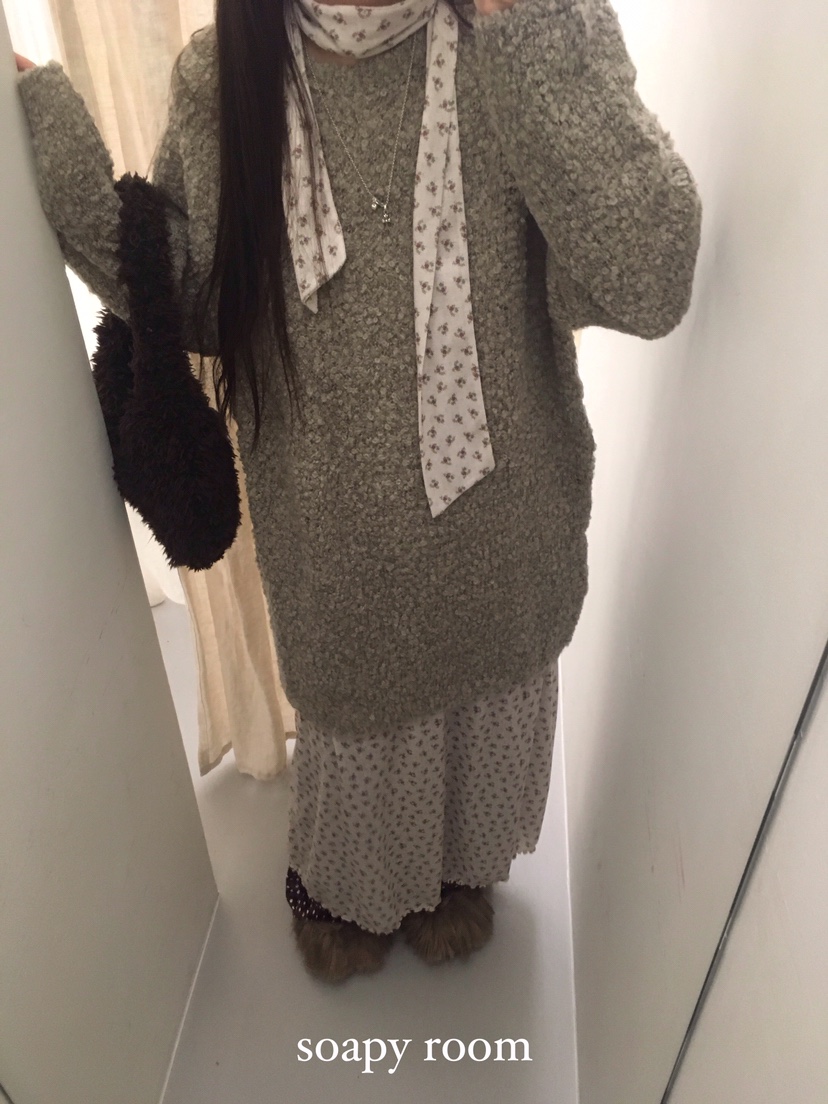 SOAPYROOM東大門㊣實拍女裝新款職業人氣熱賣時尚連衣裙含圍巾SOAPYROOM連衣裙