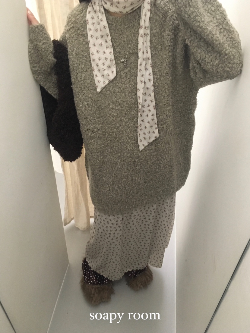 SOAPYROOM東大門㊣實拍女裝新款職業人氣熱賣時尚連衣裙含圍巾SOAPYROOM連衣裙