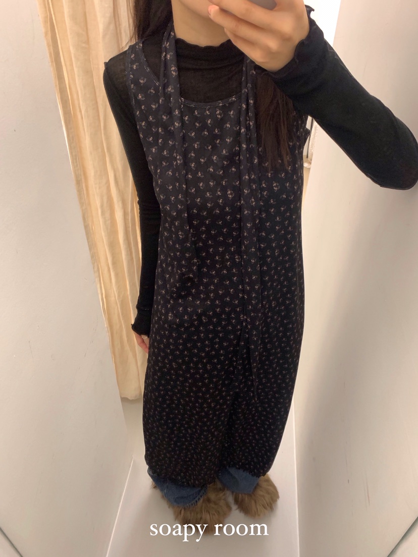 SOAPYROOM東大門㊣實拍女裝新款職業人氣熱賣時尚連衣裙含圍巾SOAPYROOM連衣裙