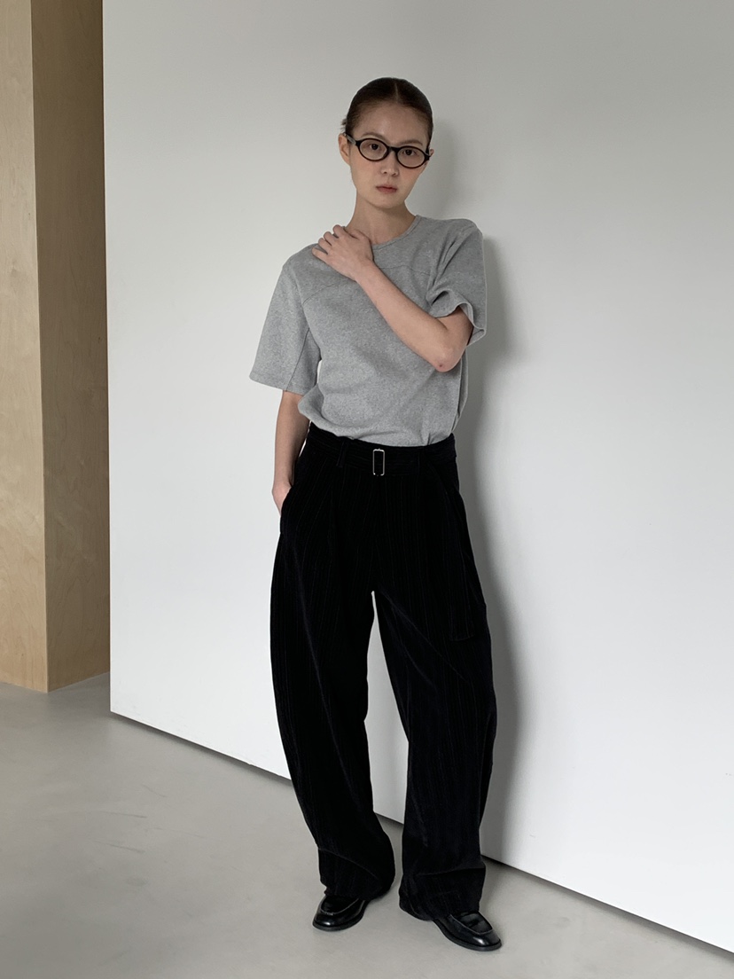 OURS韓國直郵㊣女裝新款職業時尚25秋冬休閑褲含腰帶燈芯絨OURS休閑褲