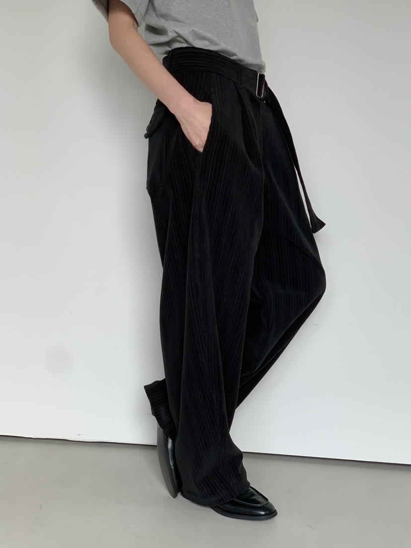 OURS韓國直郵㊣女裝新款職業時尚25秋冬休閑褲含腰帶燈芯絨OURS休閑褲