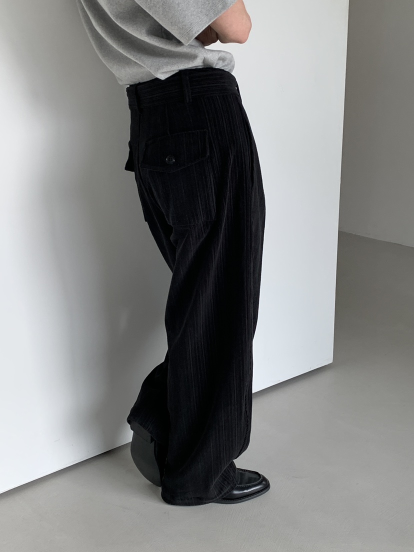 OURS韓國直郵㊣女裝新款職業時尚25秋冬休閑褲含腰帶燈芯絨OURS休閑褲