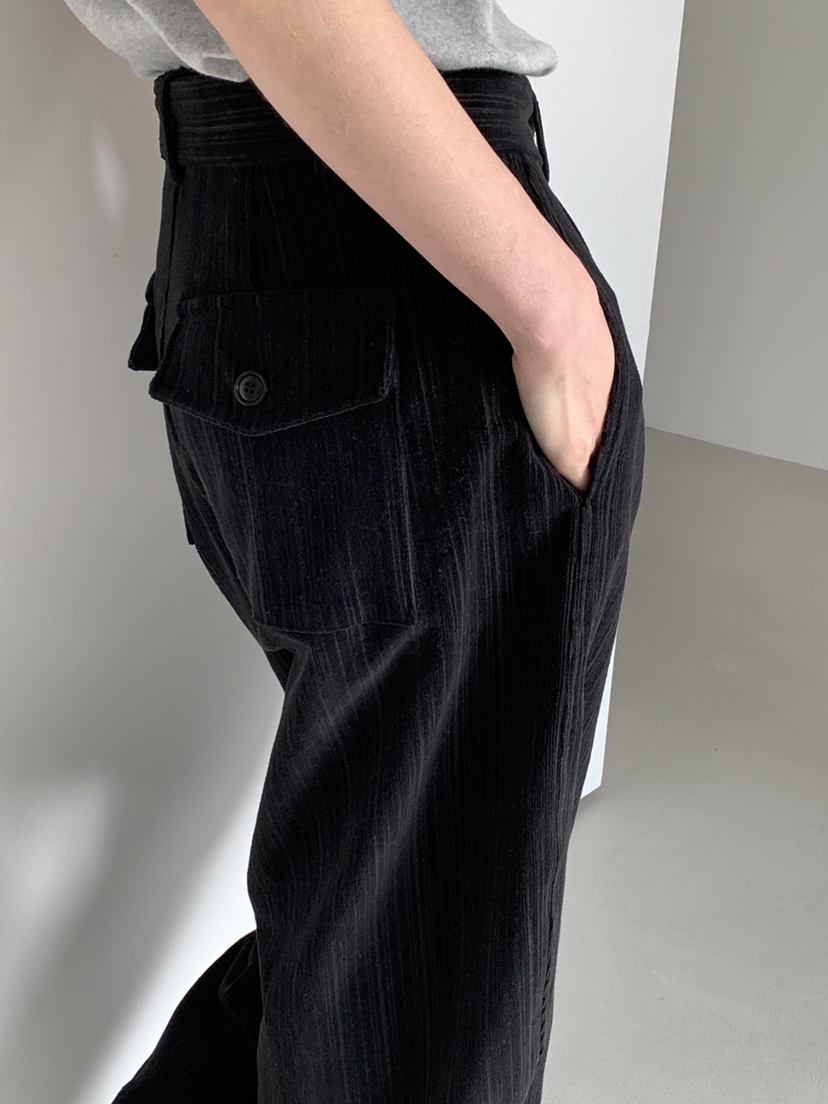 OURS韓國直郵㊣女裝新款職業時尚25秋冬休閑褲含腰帶燈芯絨OURS休閑褲