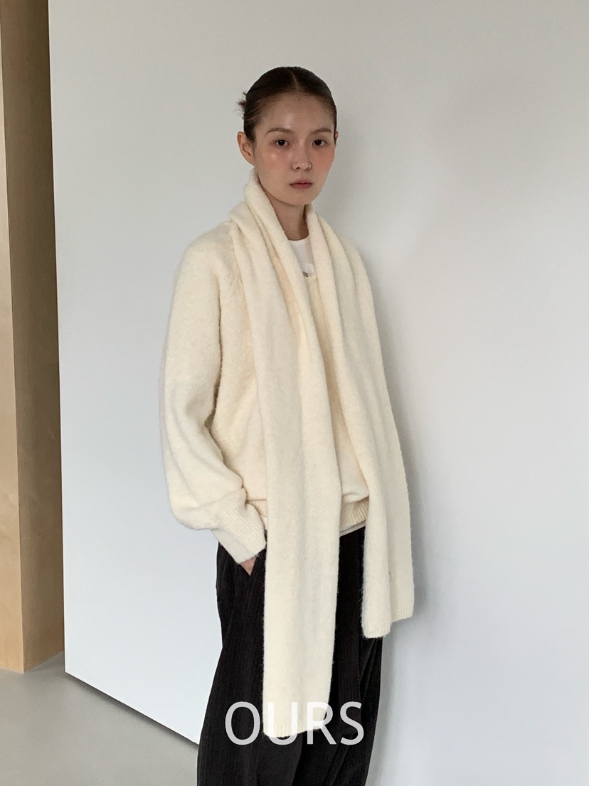 OURS東大門㊣代購女裝新品職業人氣真品25秋冬針織衫含圍巾OURS針織衫