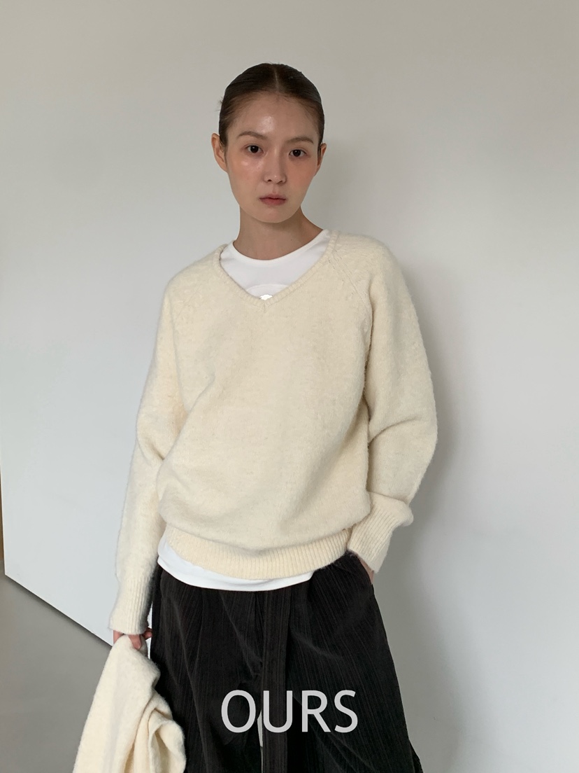 OURS東大門㊣代購女裝新品職業人氣真品25秋冬針織衫含圍巾OURS針織衫