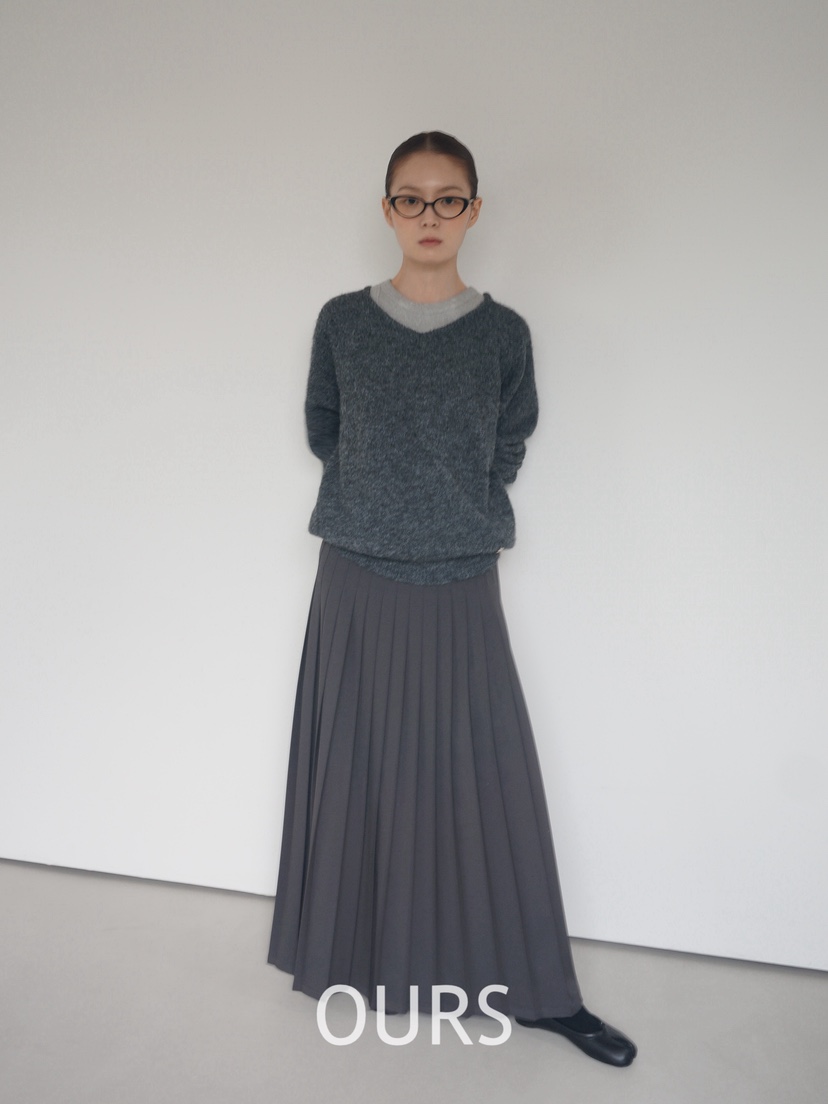 OURS東大門㊣代購女裝新品職業人氣真品25秋冬針織衫含圍巾OURS針織衫