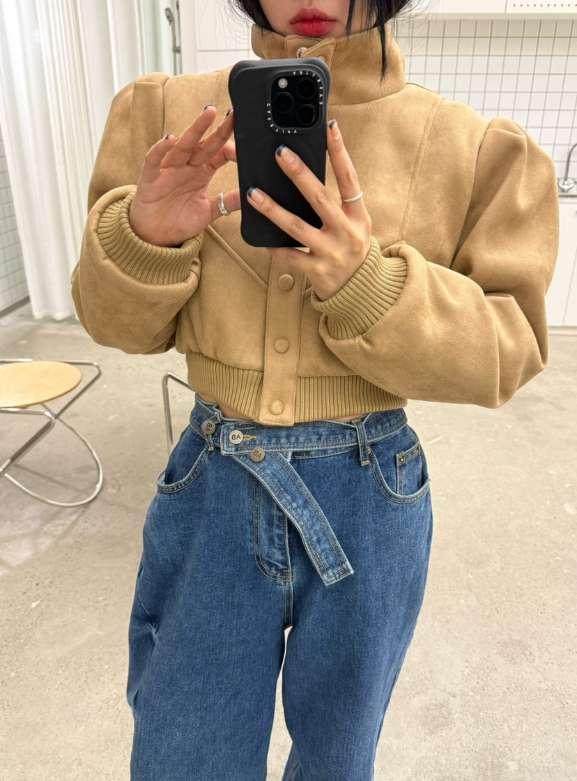 AB東大門㊣代購女士新品25秋冬職業休閑真品時尚人氣夾克拉鏈AB夾克