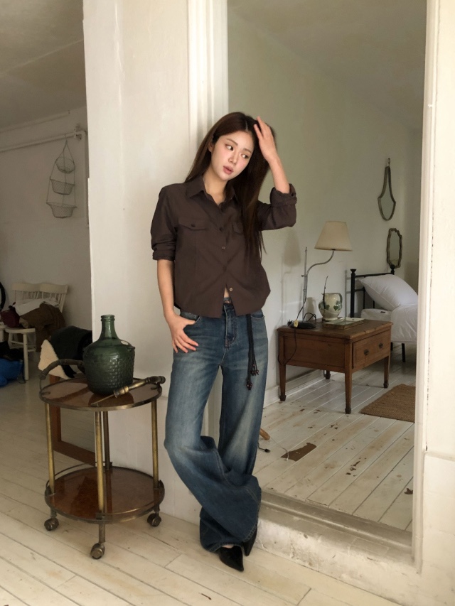 EOMPIT東大門㊣直郵女裝新品真品熱賣時尚人氣休閑襯衫蕾絲衫EOMPIT襯衫/蕾絲衫