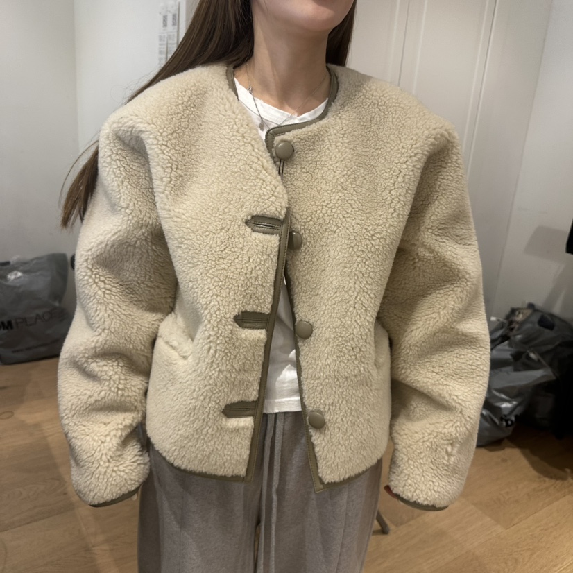 WE ARE/WELOVER韓國代購㊣女士新款推薦時尚職業短款大衣SHOP_WE ARE短款大衣