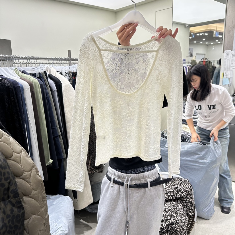 BENE韓國直郵㊣女裝新款職業時尚25秋冬熱賣推薦襯衫蕾絲衫BENE襯衫/蕾絲衫