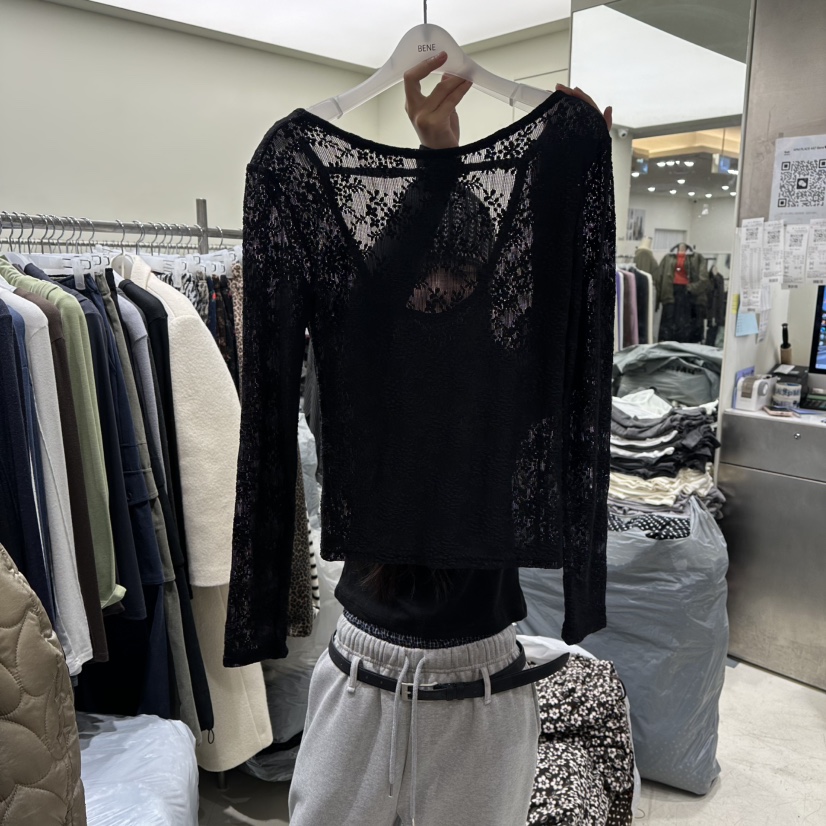 BENE韓國直郵㊣女裝新款職業時尚25秋冬熱賣推薦襯衫蕾絲衫BENE襯衫/蕾絲衫圖色2