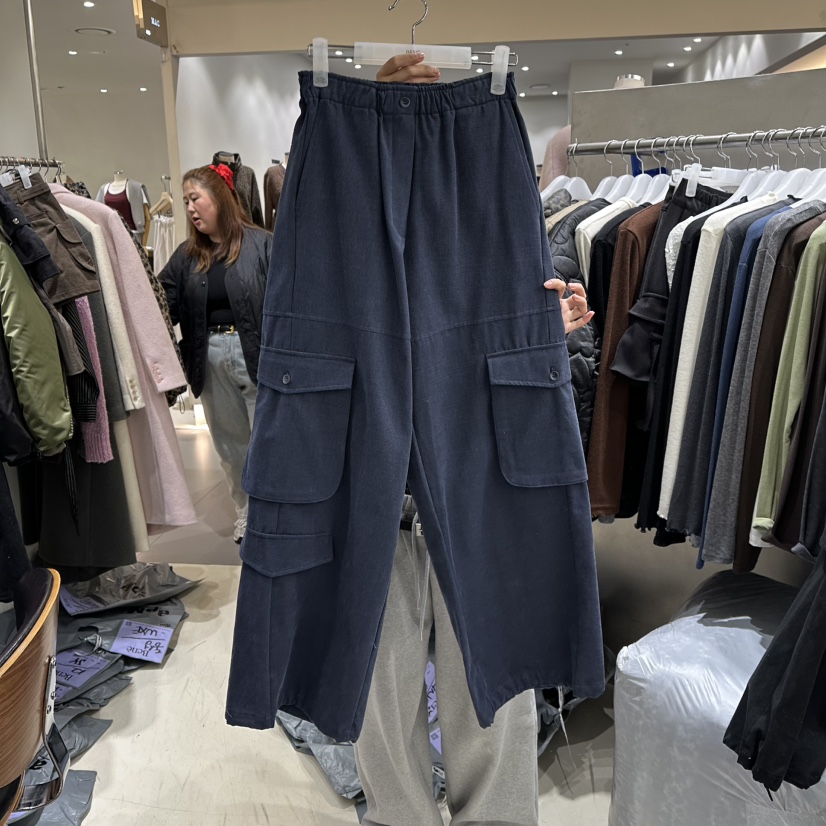 BENE韓國直郵㊣女裝新品真品熱賣人氣25秋冬時尚職業休閑褲BENE休閑褲圖色2深藍色