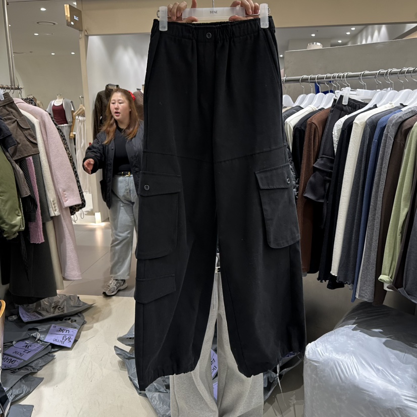 BENE韓國直郵㊣女裝新品真品熱賣人氣25秋冬時尚職業休閑褲BENE休閑褲圖色3黑色
