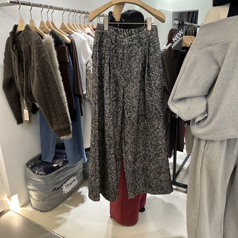 RENDER韓國直郵㊣女裝新款職業真品休閑時尚休閑褲羊毛人字紋RENDER休閑褲圖色3