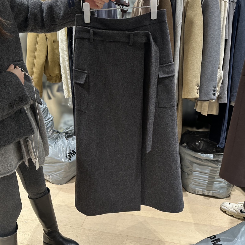 FAVOR-P東大門㊣代購女士新款推薦人氣時尚熱賣長裙含腰帶FAVOR-P長裙圖色2