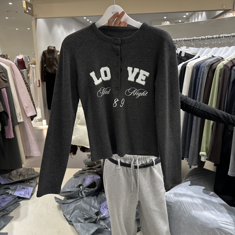 BENE韓國直郵㊣女裝新款真品熱賣時尚休閑人氣職業推薦長袖T恤BENE長袖T恤圖色4