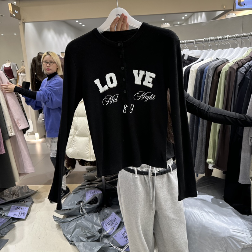 BENE韓國直郵㊣女裝新款真品熱賣時尚休閑人氣職業推薦長袖T恤BENE長袖T恤圖色5