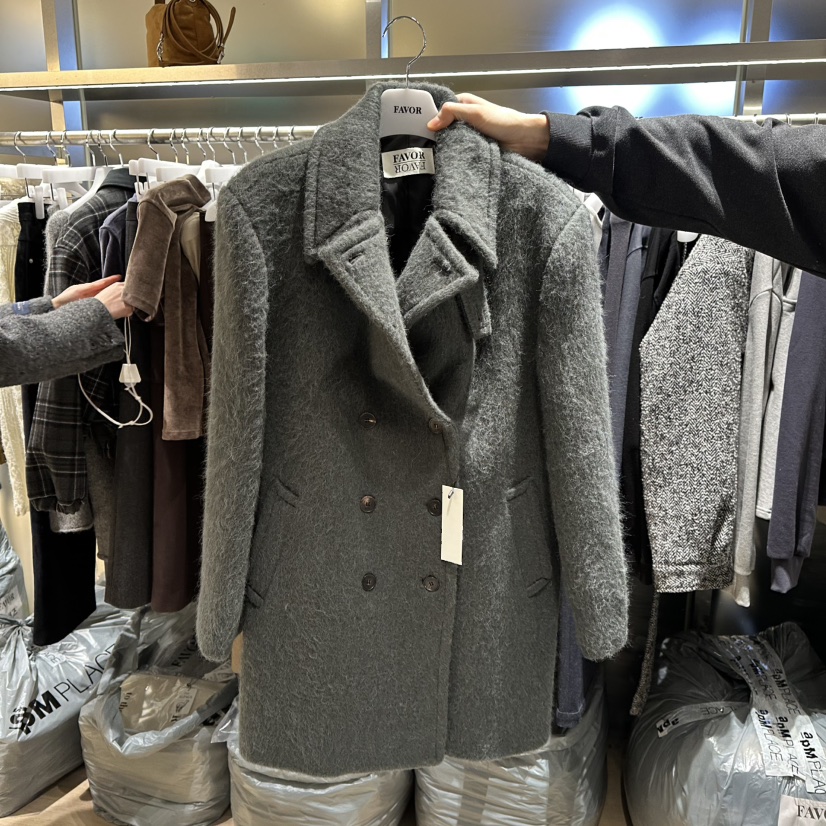 FAVOR-P東大門㊣直郵女士新款推薦休閑人氣25秋冬中長款大衣FAVOR-P中長款大衣圖色2