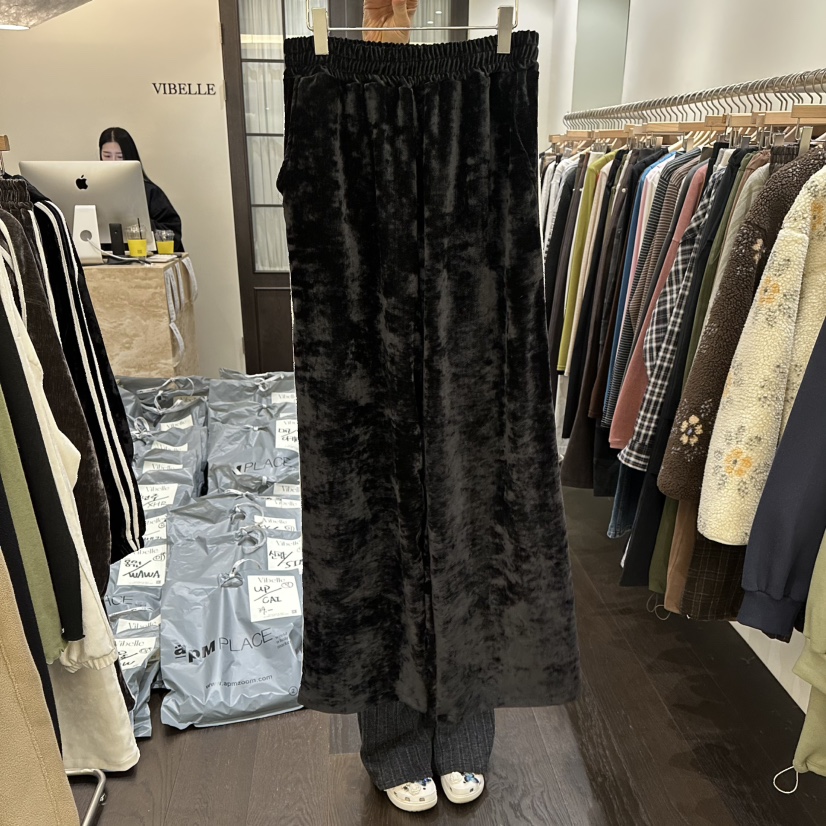 VIBELLE韓國直郵㊣女裝新款時尚真品熱賣職業休閑25秋冬休閑褲VIBELLE休閑褲圖色3