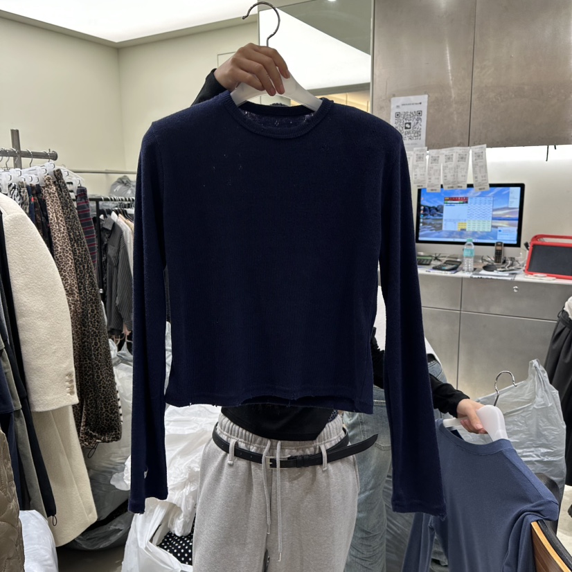 BENE東大門㊣實拍女裝新品真品職業人氣熱賣25秋冬推薦長袖T恤BENE長袖T恤圖色3深藍色