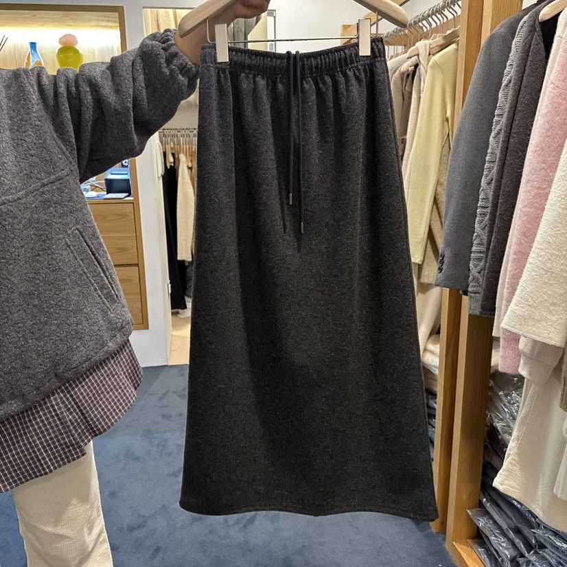 ROUNDER韓國代購㊣女士新款熱賣25秋冬人氣推薦職業長裙羊毛ROUNDER長裙圖色2