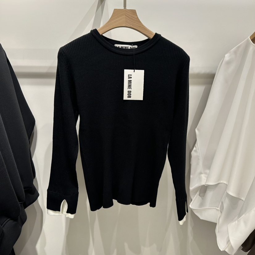 LAMINEDOR韓國代購㊣女士新品職業真品時尚熱賣推薦人氣針織衫LA MINE DOR針織衫圖色3