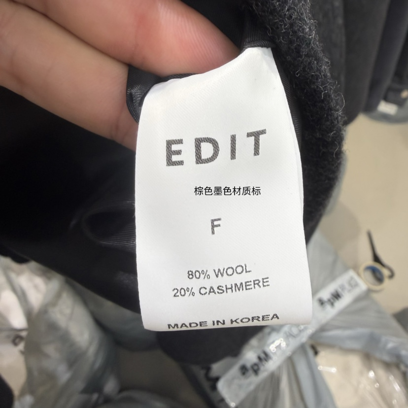 EDIT東大門㊣實拍女士新款熱賣人氣25秋冬休閑職業短款大衣EDIT短款大衣