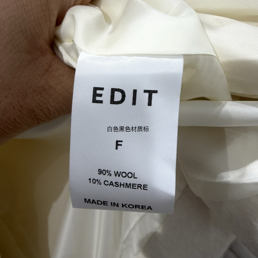 EDIT東大門㊣實拍女士新款熱賣人氣25秋冬休閑職業短款大衣EDIT短款大衣