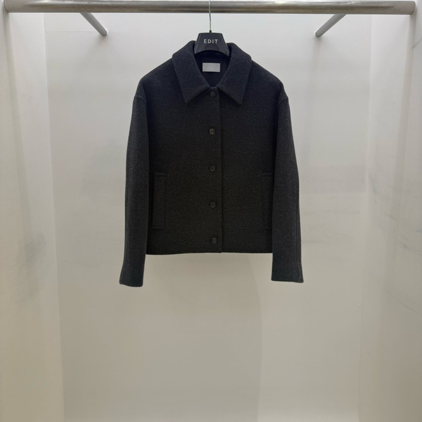 EDIT東大門㊣實拍女士新款熱賣人氣25秋冬休閑職業短款大衣EDIT短款大衣圖色2