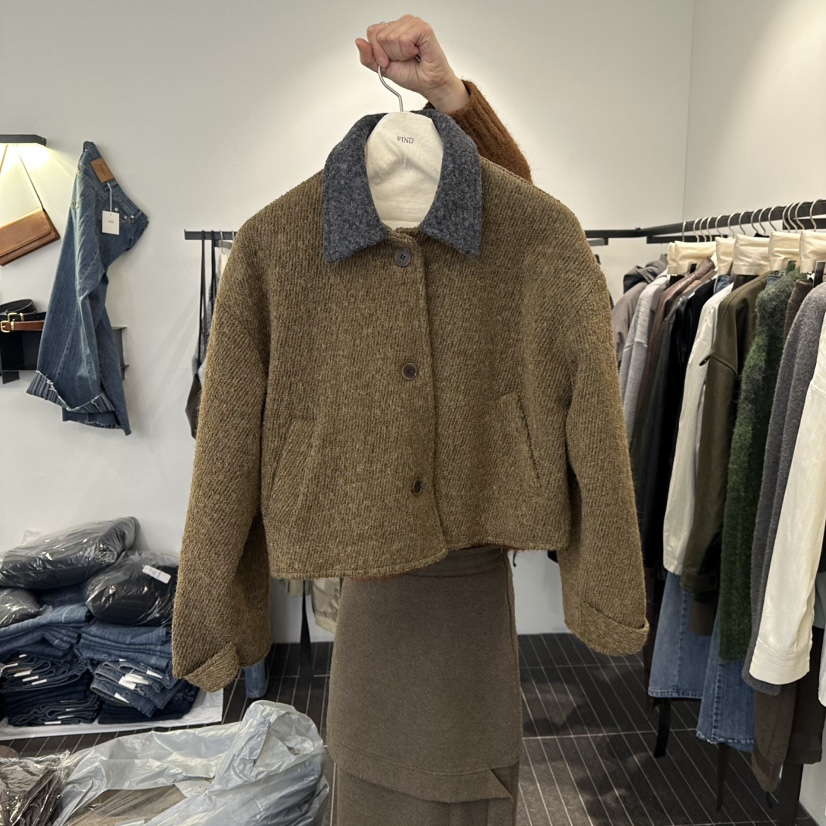 FIND-P東大門㊣代購女裝新款25秋冬推薦人氣休閑夾克羊毛夾棉FIND-P夾克