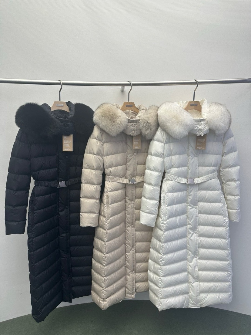 WIDA-P韓國代購㊣女士新品25秋冬人氣熱賣長款羽絨服含腰帶WIDA/RENEJ長款羽絨服