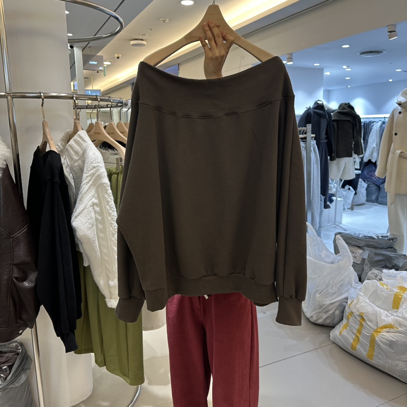 RENDER韓國代購㊣女裝新款25秋冬時尚推薦真品衛衣加絨羊毛RENDER衛衣圖色2