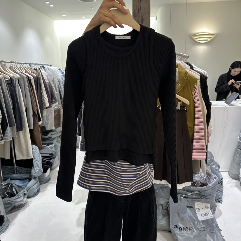 AVECNOUS韓國直郵㊣女裝新款真品25秋冬休閑人氣套裝兩件套AVECNOUS套裝圖色2