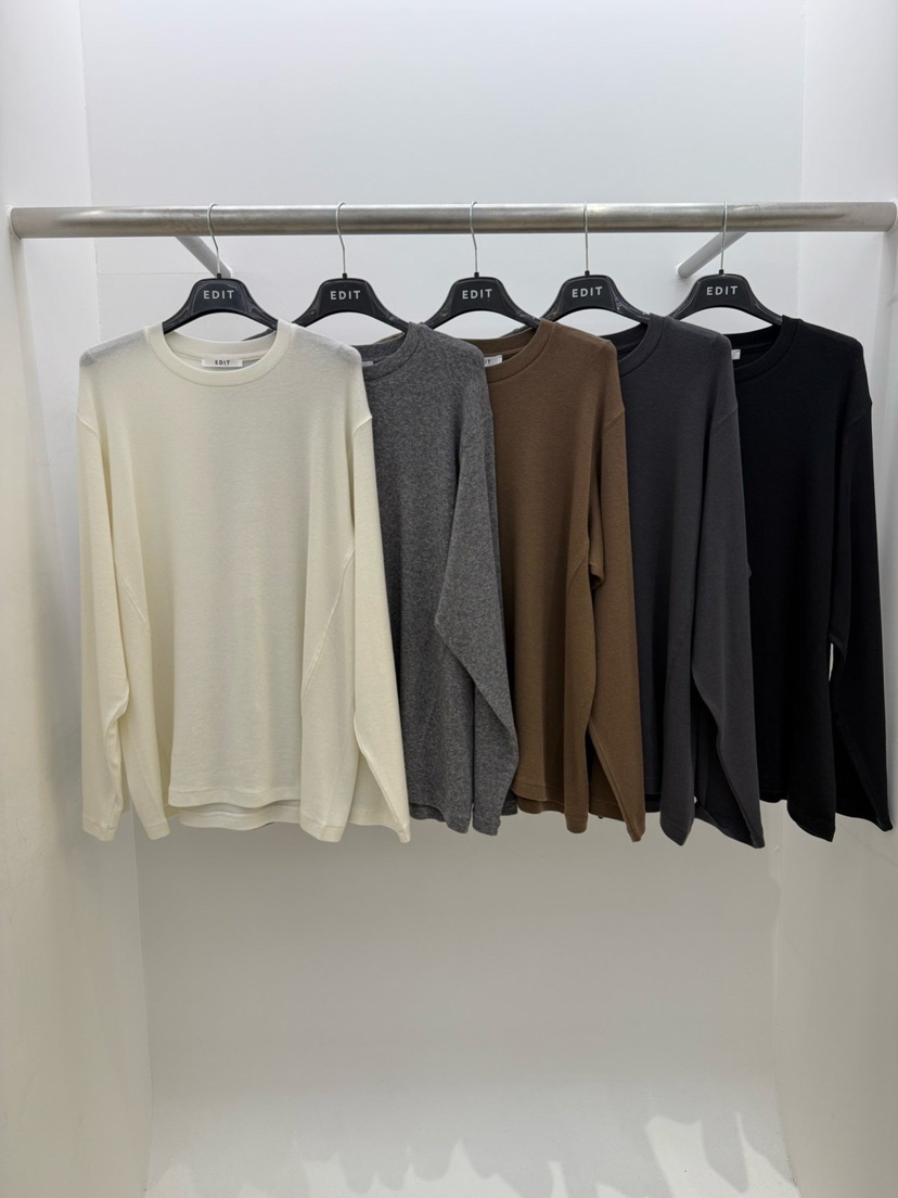 EDIT東大門㊣直郵女裝新品職業25秋冬時尚推薦真品熱賣長袖T恤EDIT長袖T恤