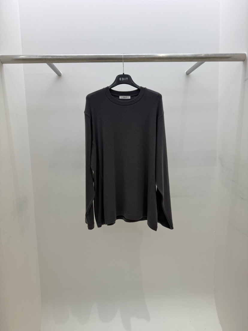 EDIT東大門㊣直郵女裝新品職業25秋冬時尚推薦真品熱賣長袖T恤EDIT長袖T恤圖色5深灰色